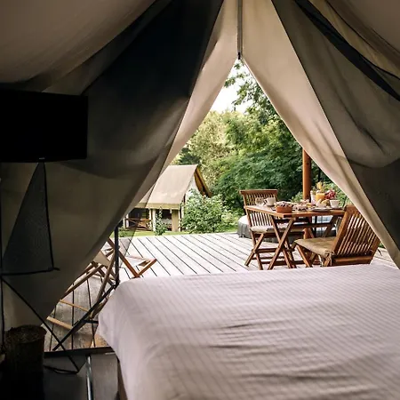 Glamorous Safari Tents For Romantic Couples' Getaway With Jacuzzi On Vineyard In Slovenia Vikendica Maribor