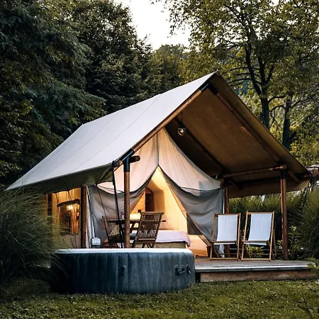 Glamorous Safari Tents For Romantic Couples' Getaway With Jacuzzi On Vineyard In Slovenia Maribor