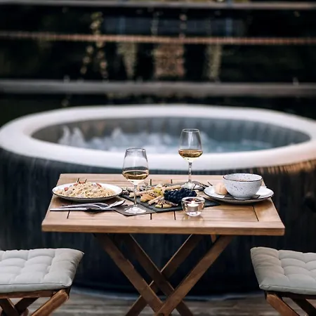 Glamorous Safari Tents For Romantic Couples' Getaway With Jacuzzi On Vineyard In Slovenia Vikendica